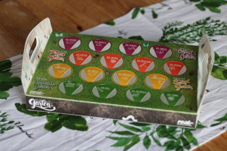 Der kleine BioGarten von real für Kinder und Erwachsene, eine Sammelaktion