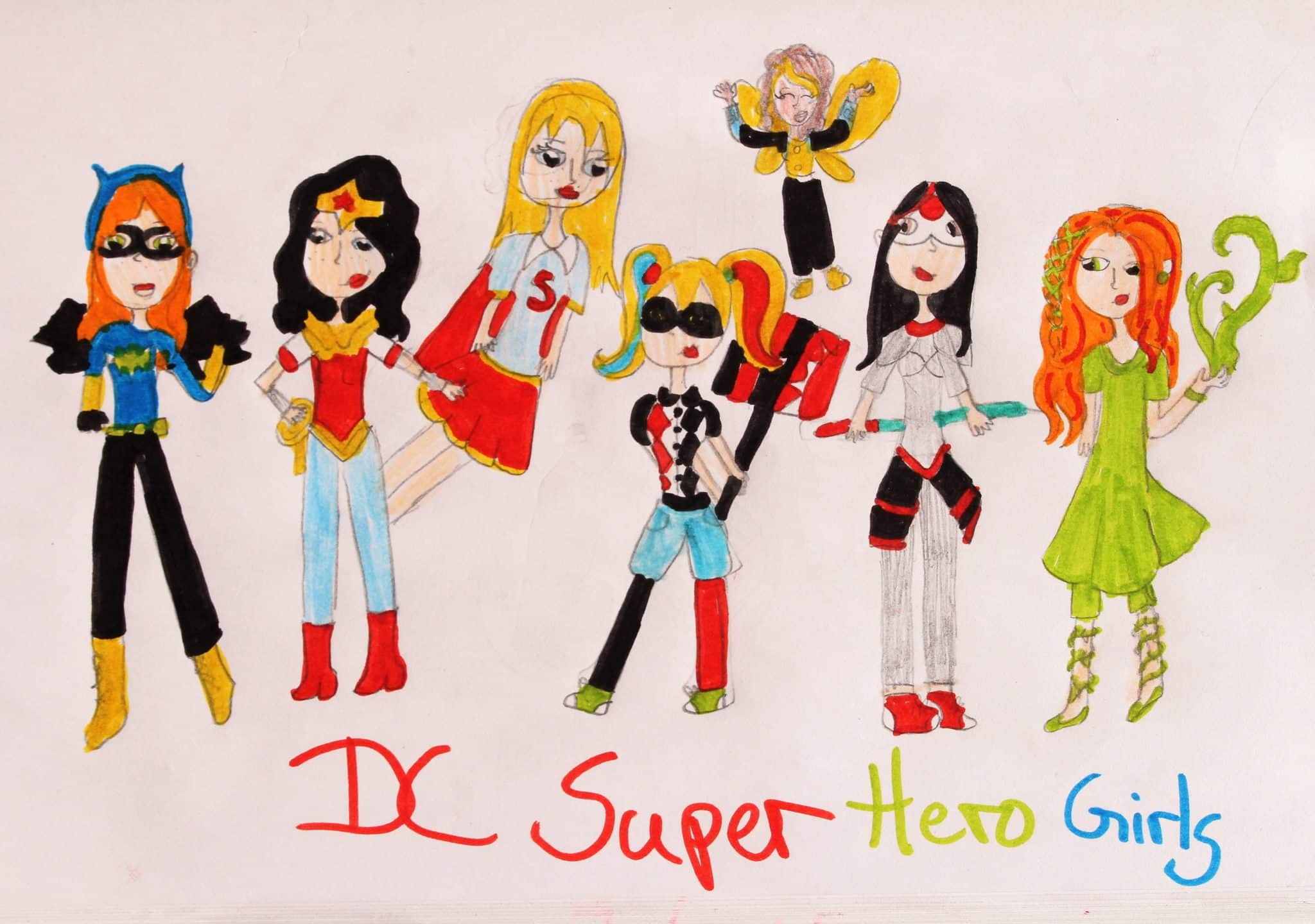 Die DC Super Hero Girls selbstgezeichnet