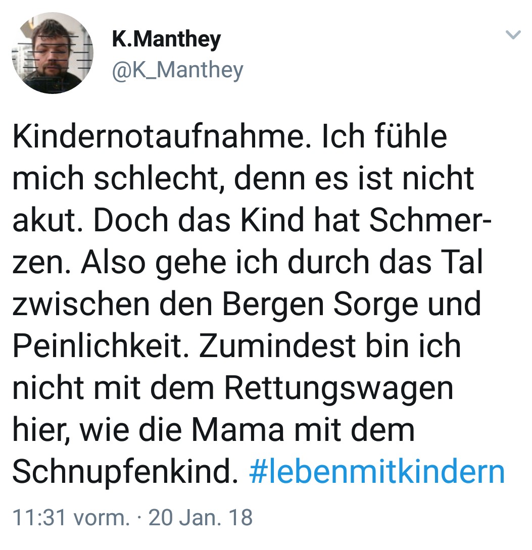 Tweet Notaufnahme