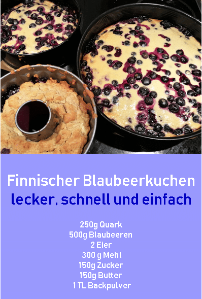 Rezept finnischer Blaubeerkuchen