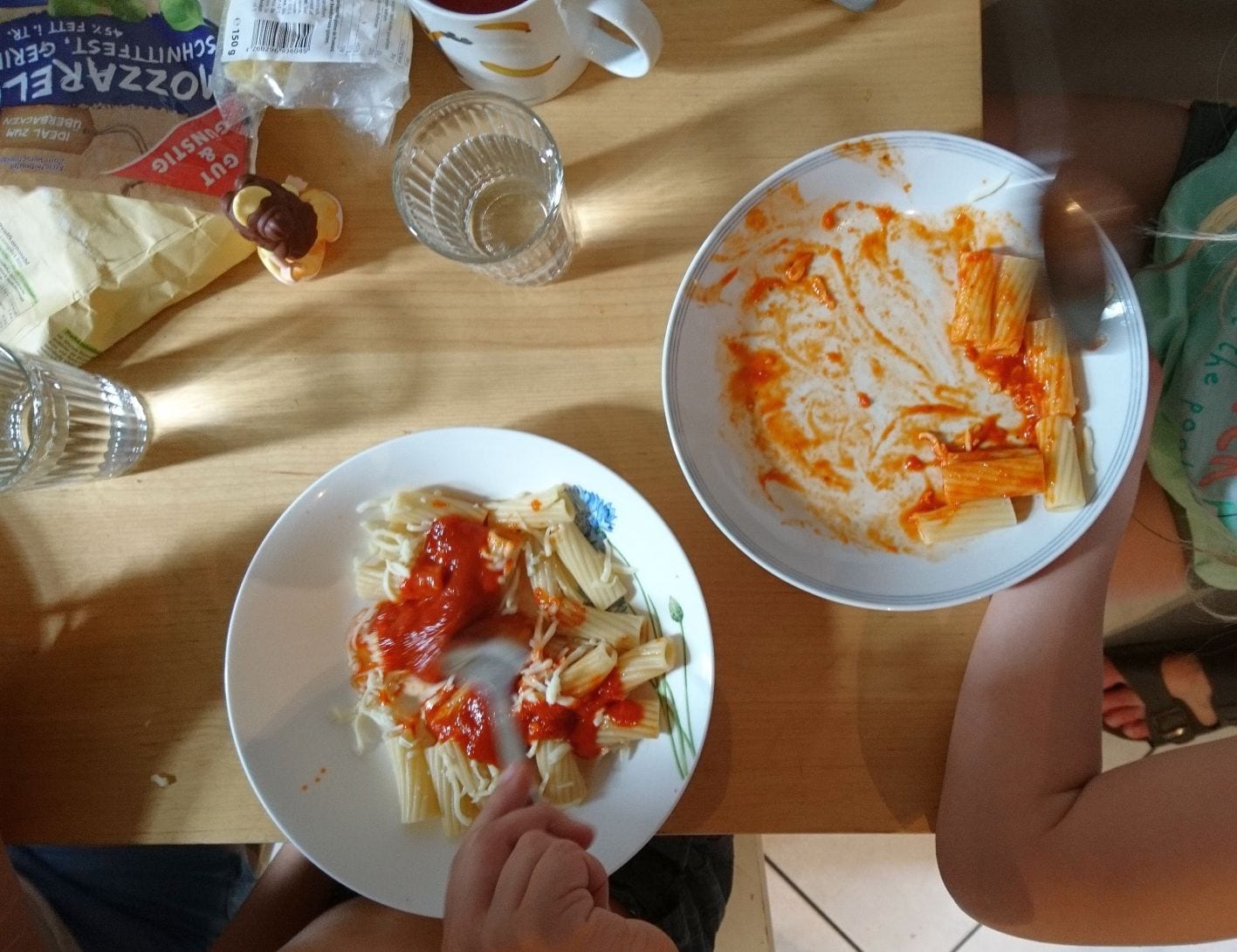 Tomatanesauce, Nudeln, Kinderessen