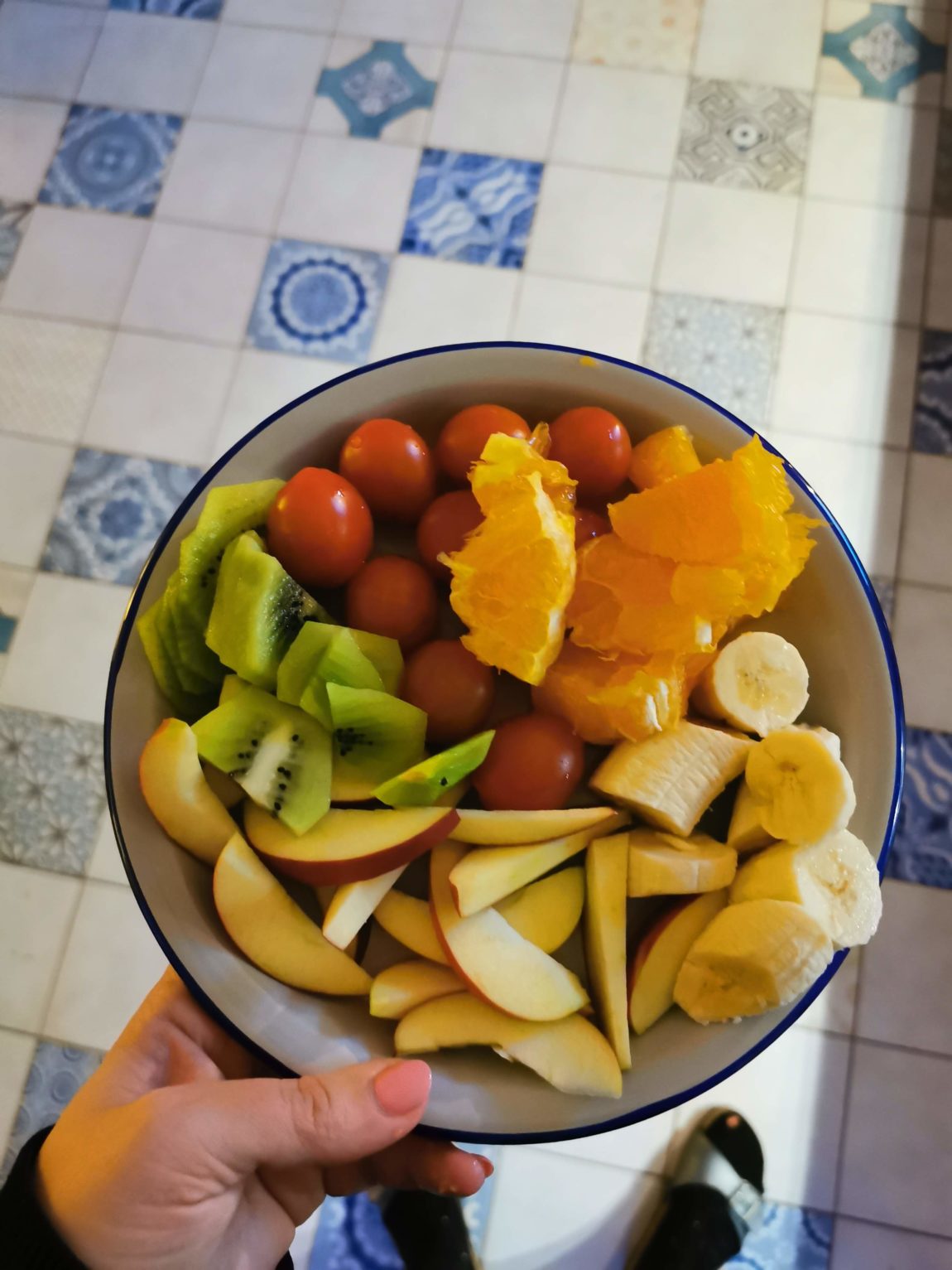 Zum Abendbrot gibt es dann wieder Obst für alle.
