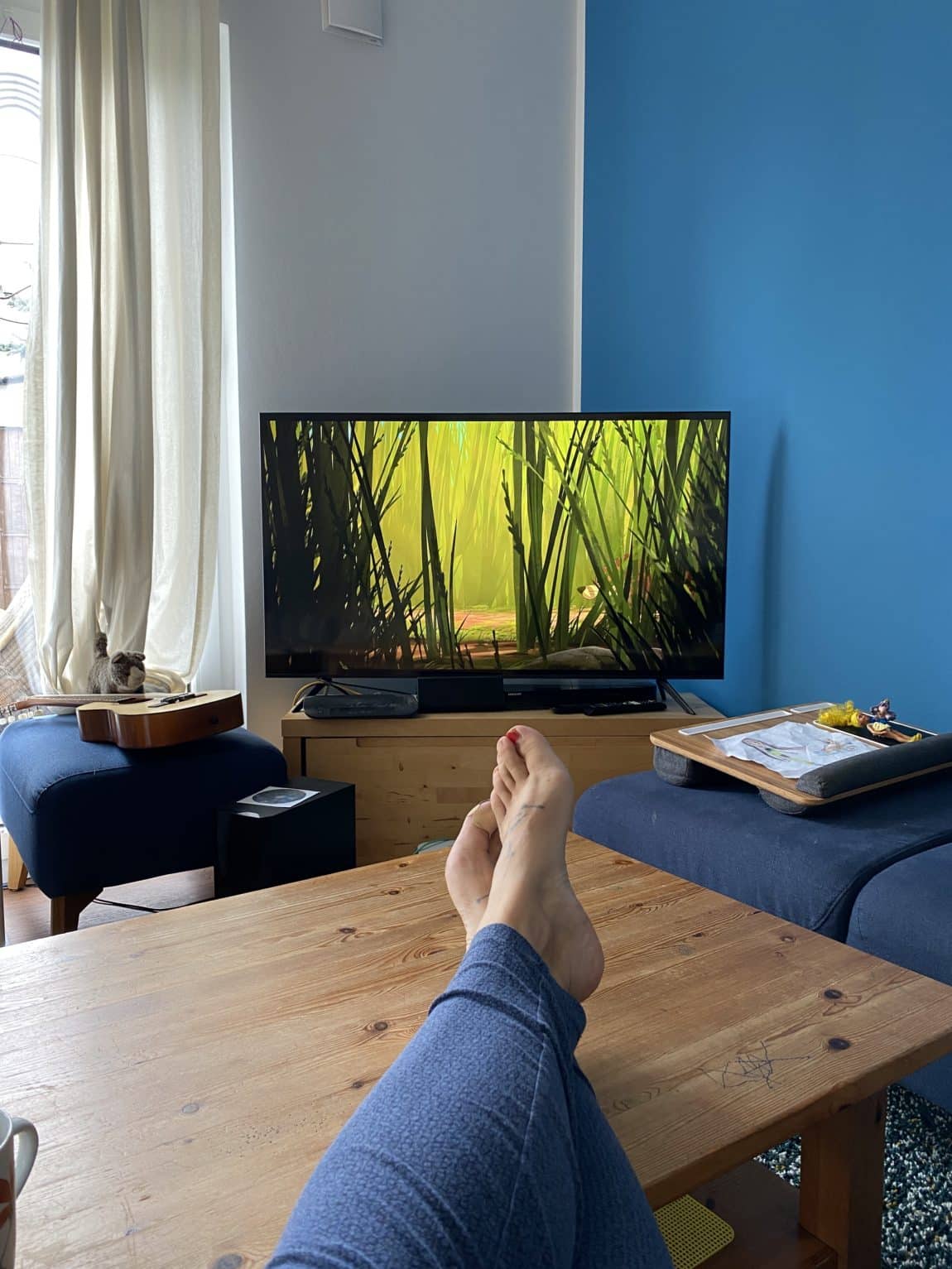 Mit den Kindern schaue ich den Yakari Film. Niedlich.