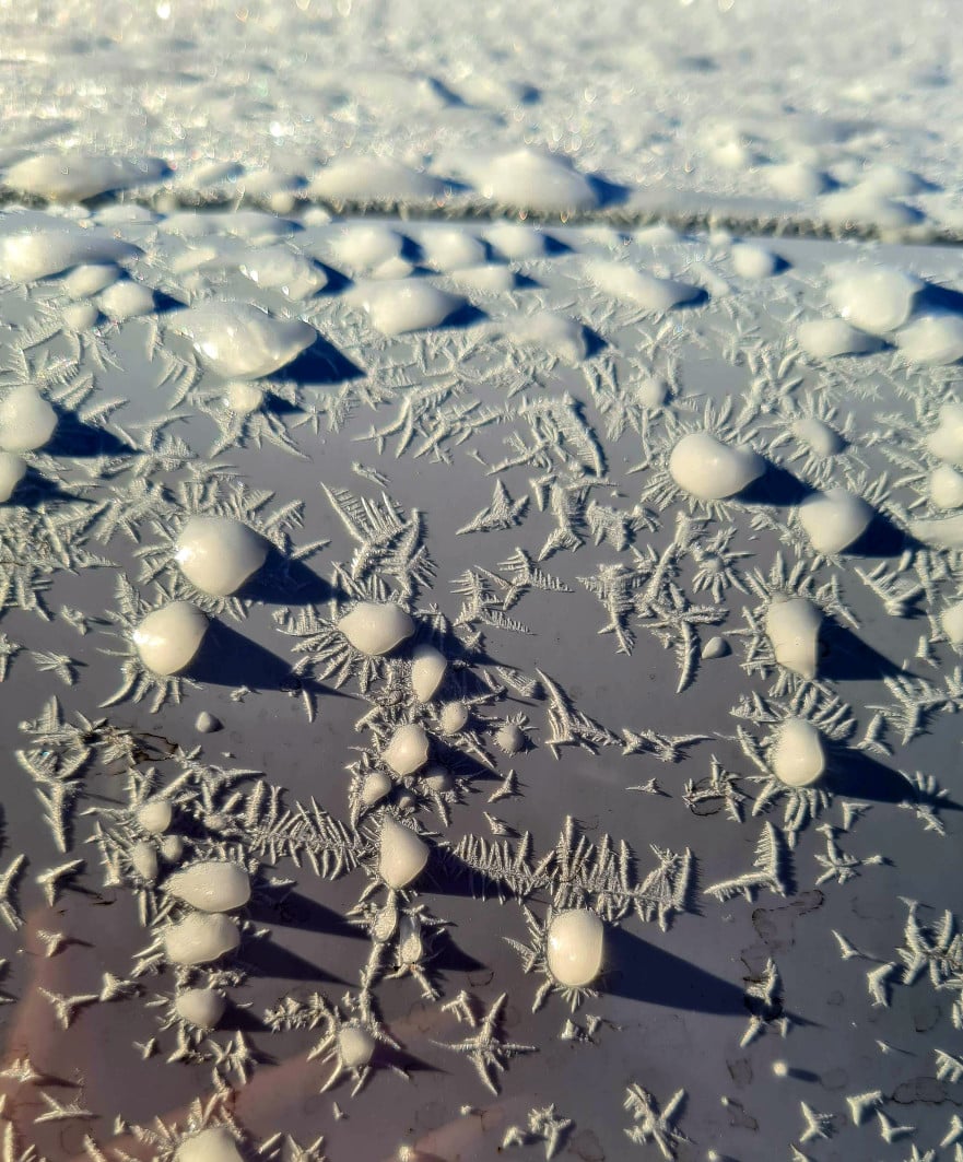 Eiskristalle zwischen den jahren