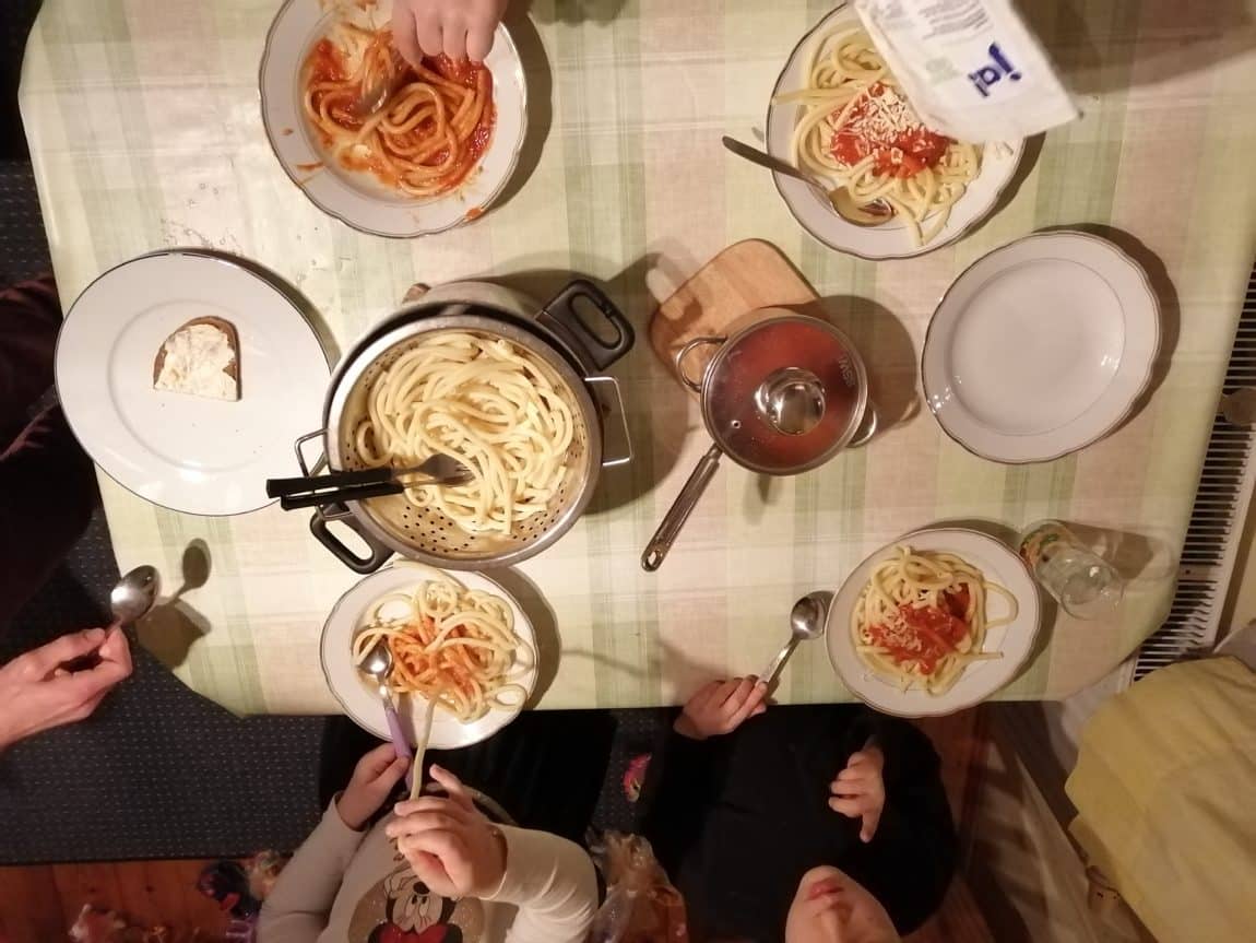 Abendessen in bester Gesellschaft.