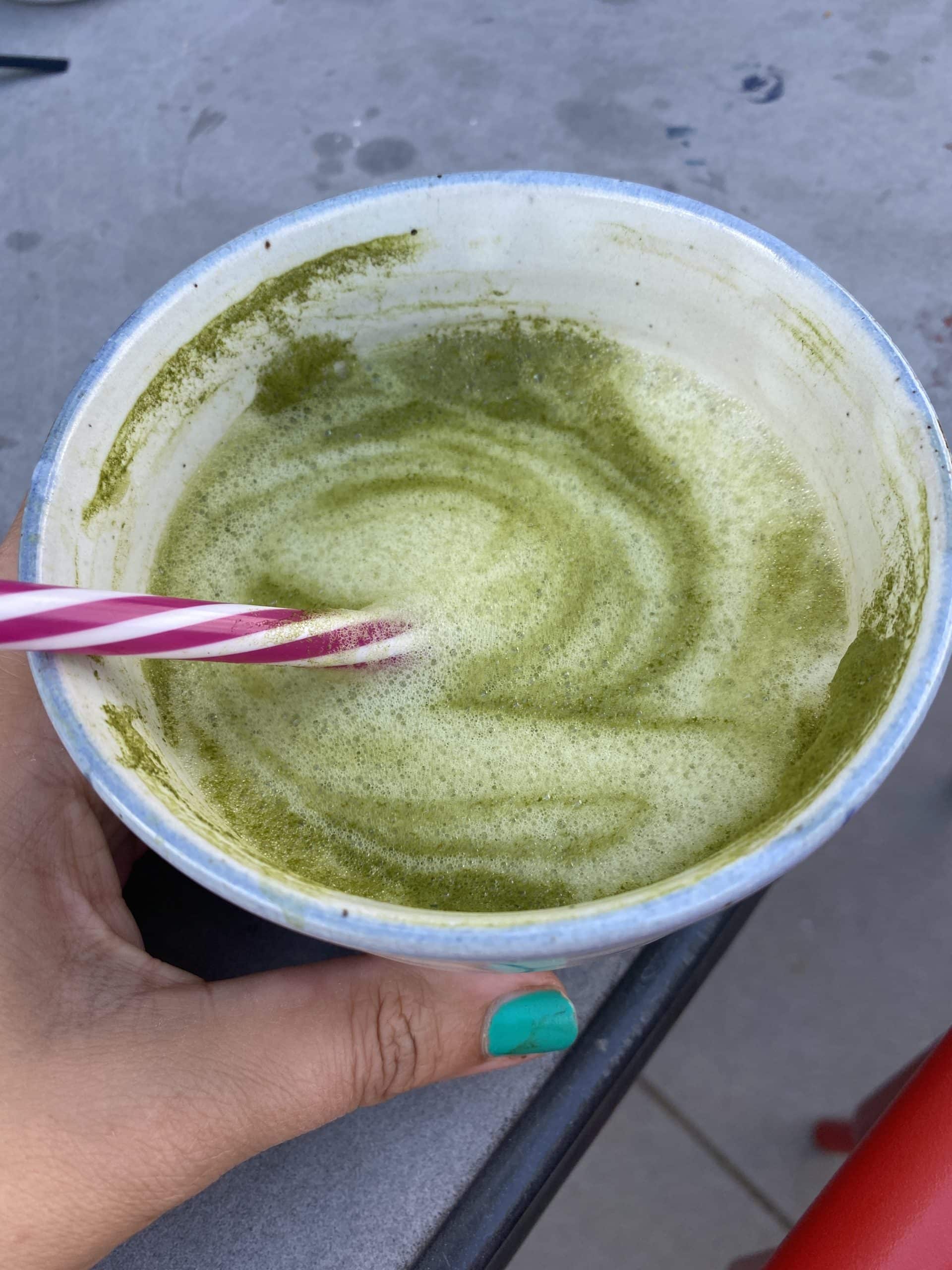 #10 Matcha Latte geht immer ganz gut. Grüner Tee ist echt mein Ding.