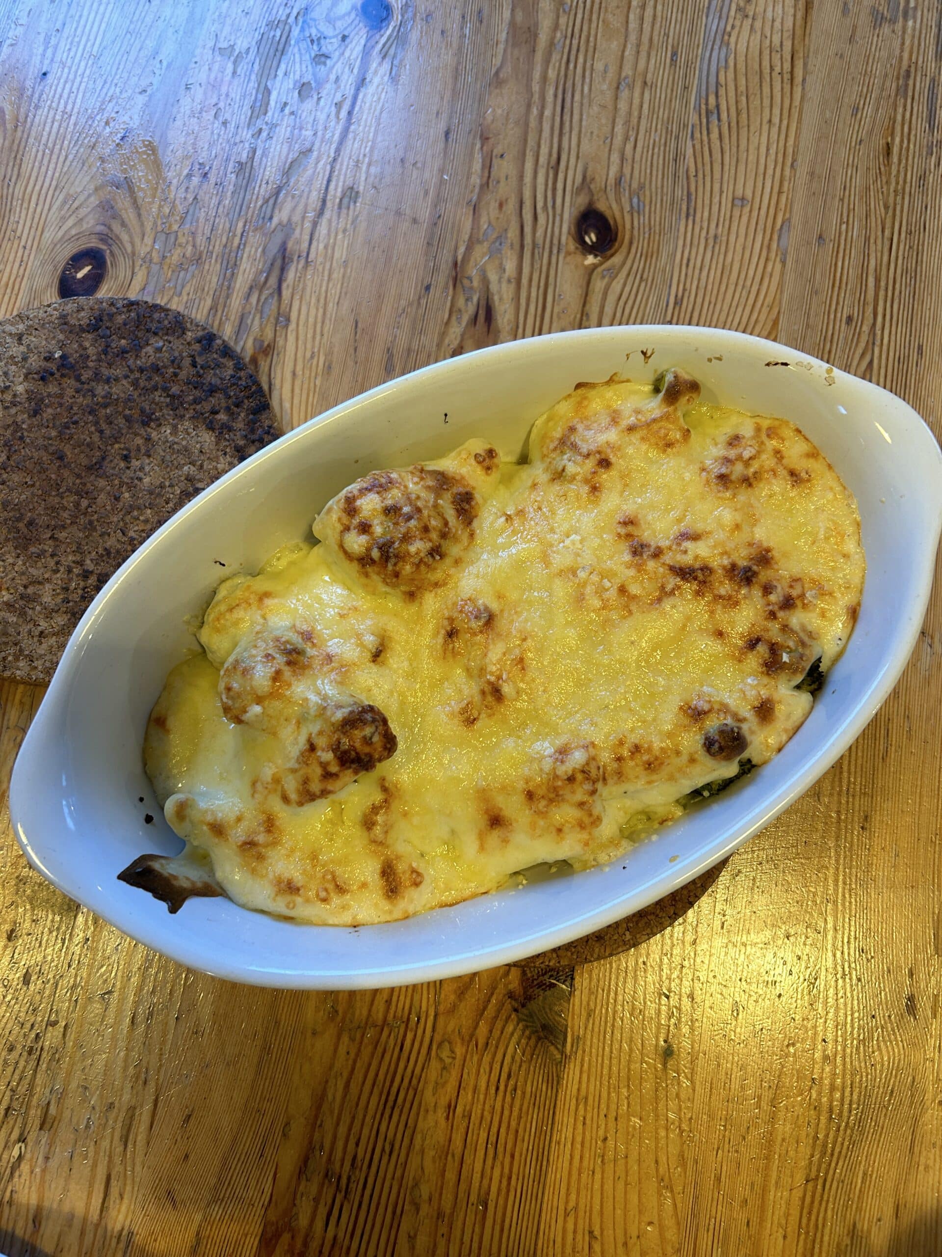 und es gibt Blumenkohl überbacken für alle..