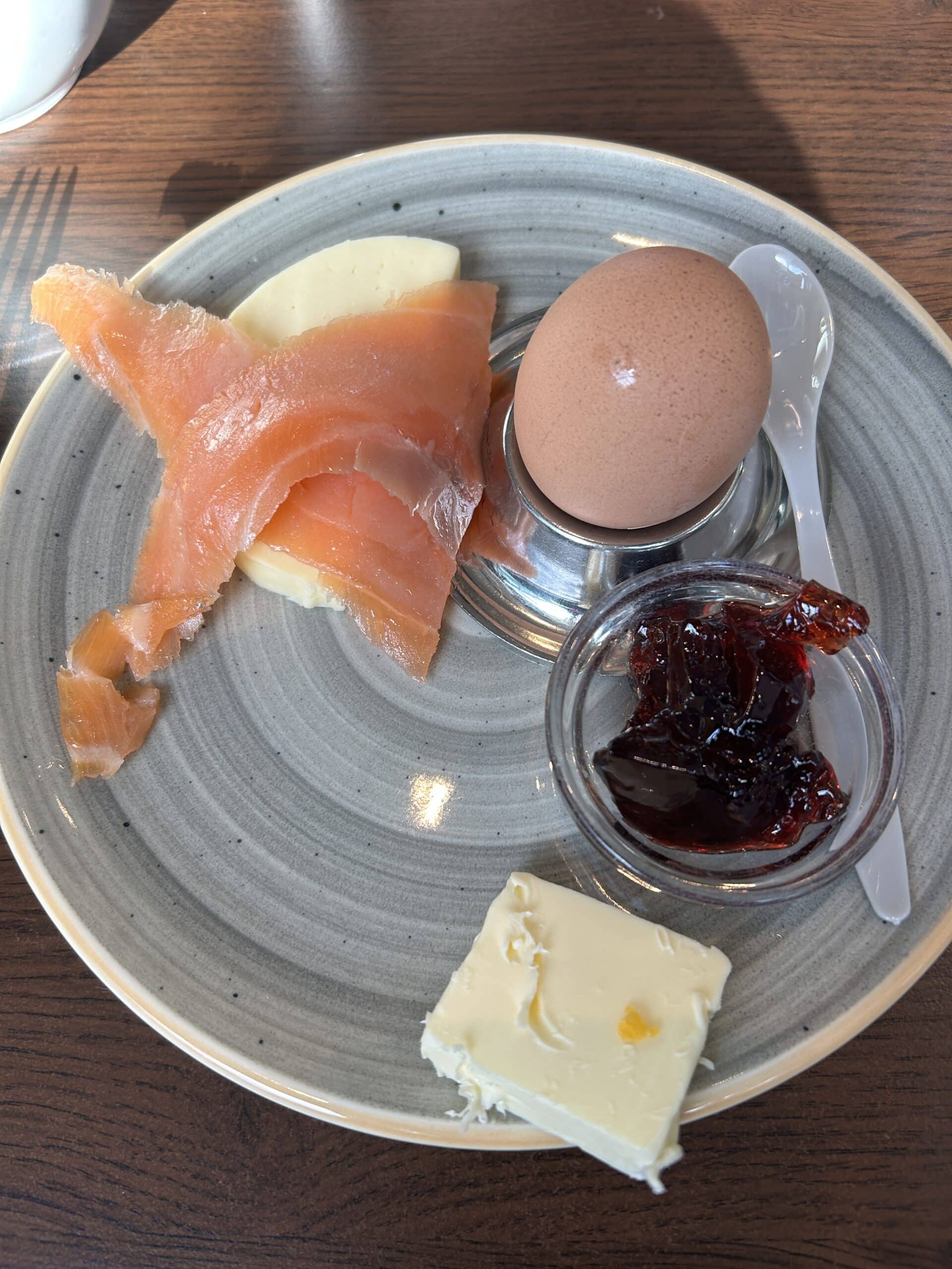 Hallo Sonntag. Ein letztes Frühstück im Hotel.