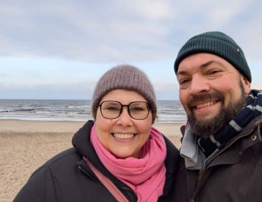 Endlich wieder vereint und noch kurz an der Ostsee.