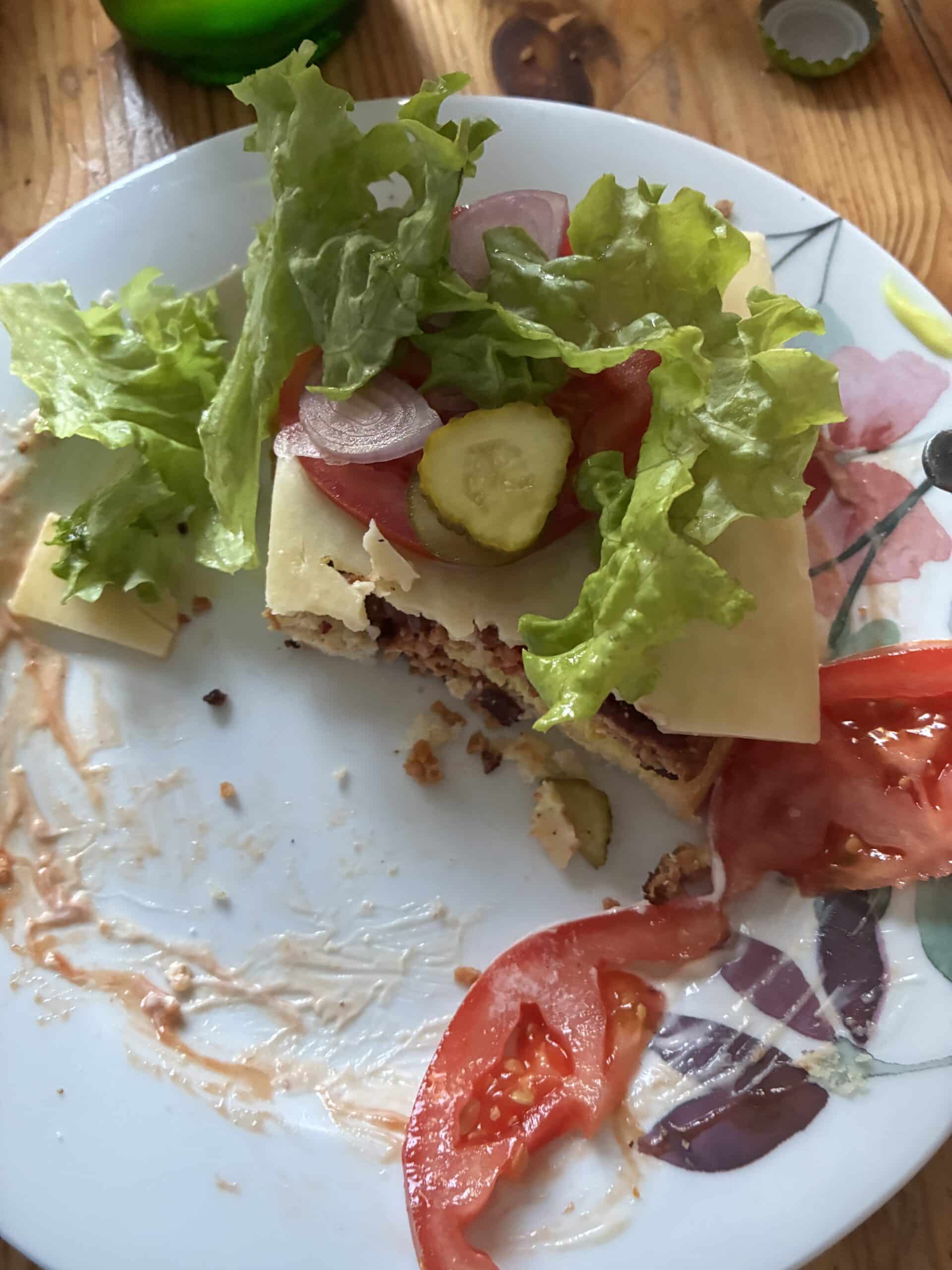 Am Abend dann noch spontane Hamburger für die ganze Familie.