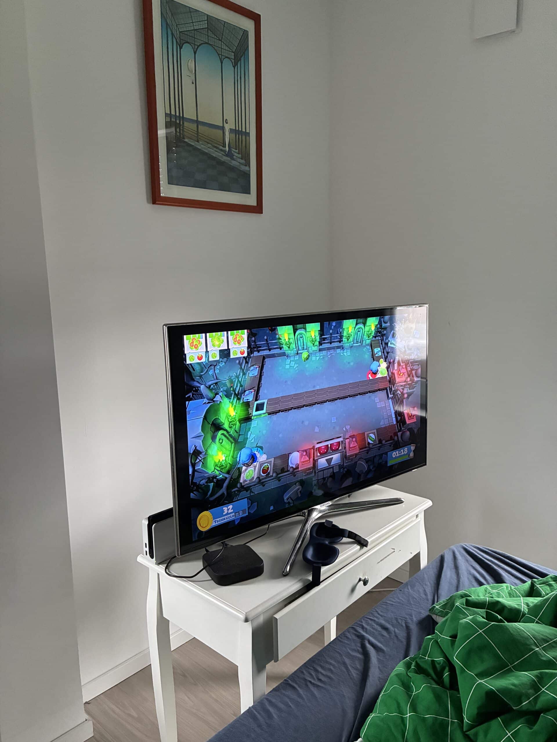 Am Abend dann im Bett Switch spielen. Tut auch mal richtig gut und ist lustig.