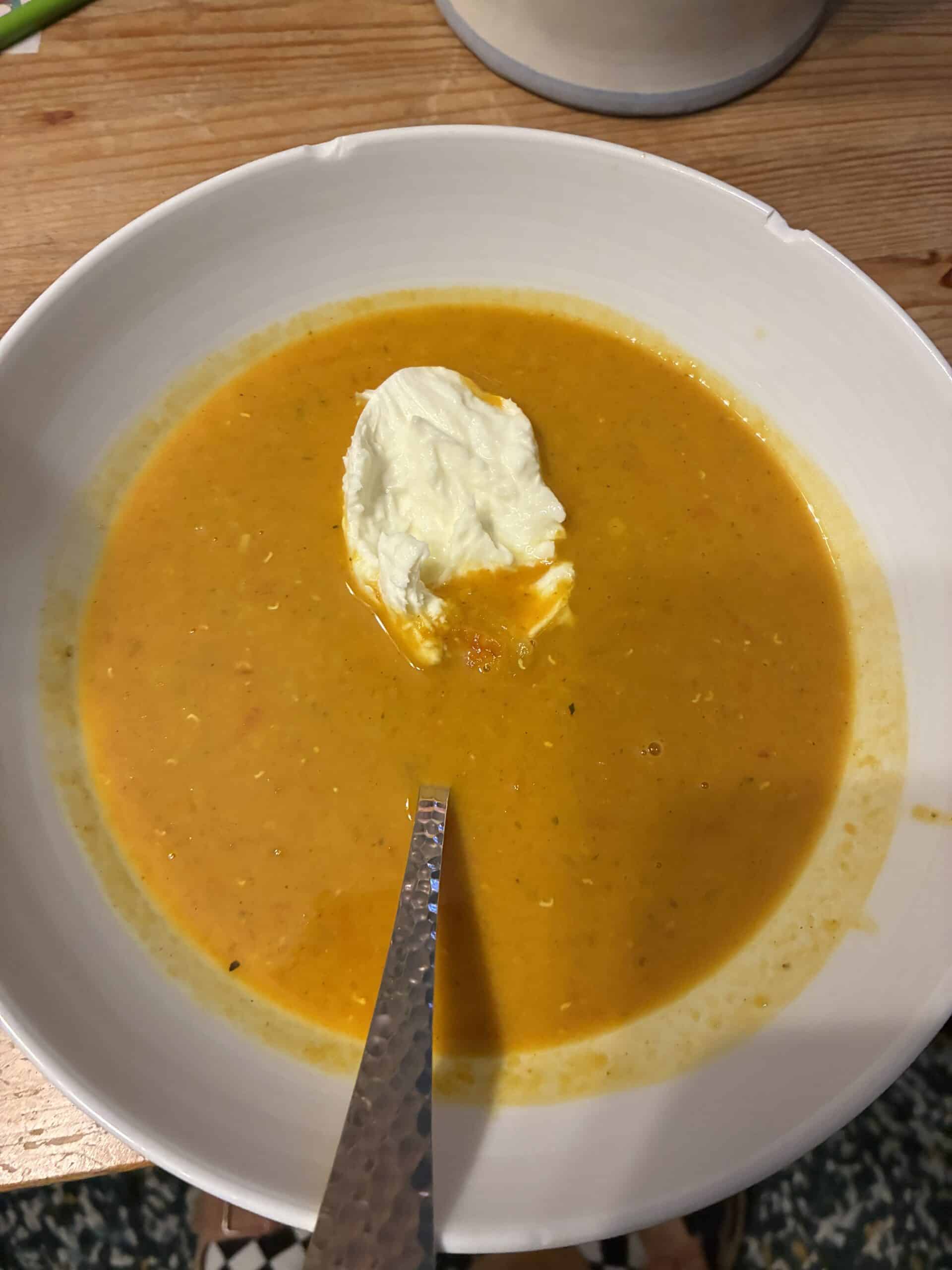 Am Abend koche ich dann Linsensuppe.