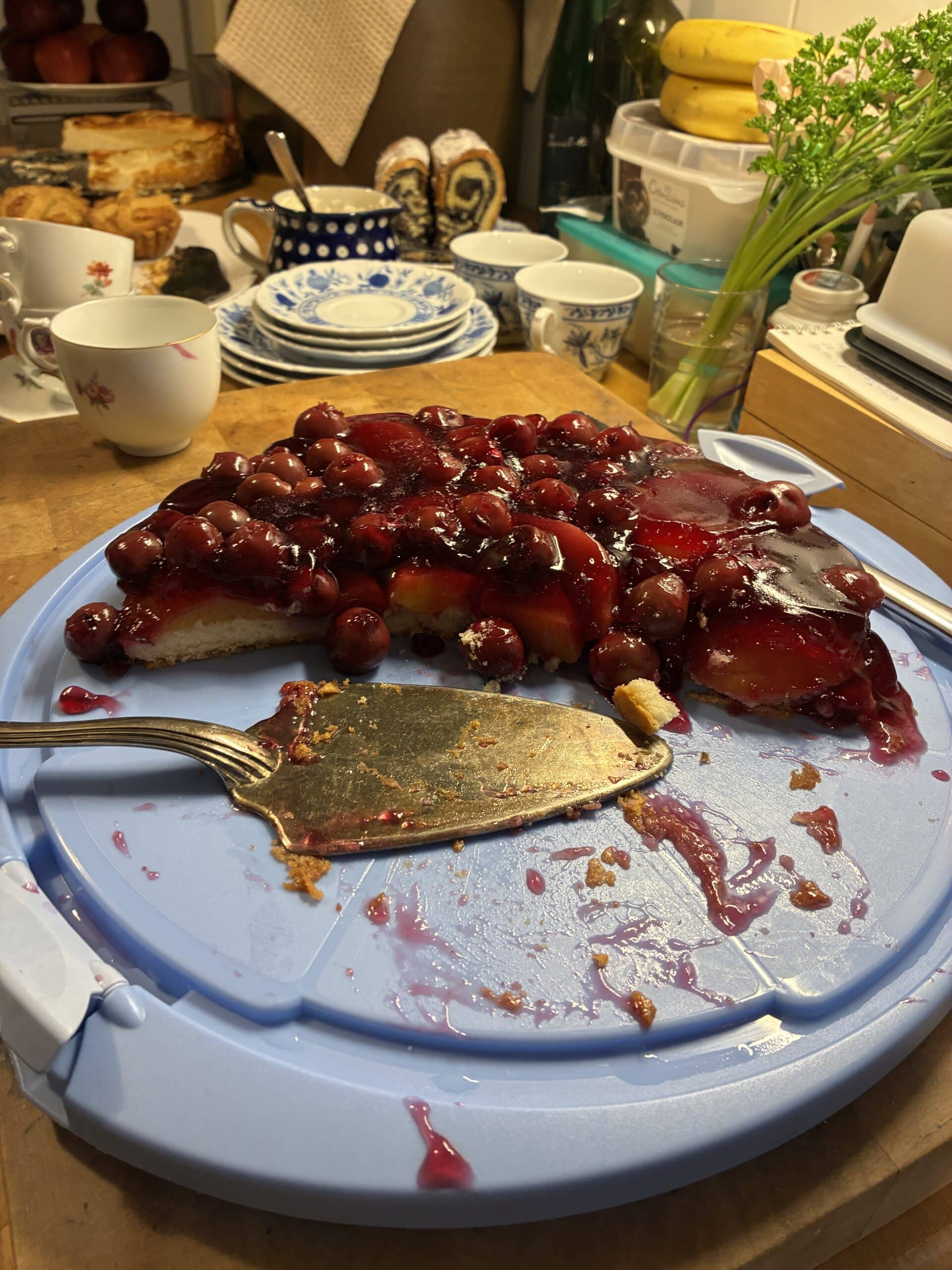 Wir verbringen den halben Tag bei einem Familiengeburtstag.