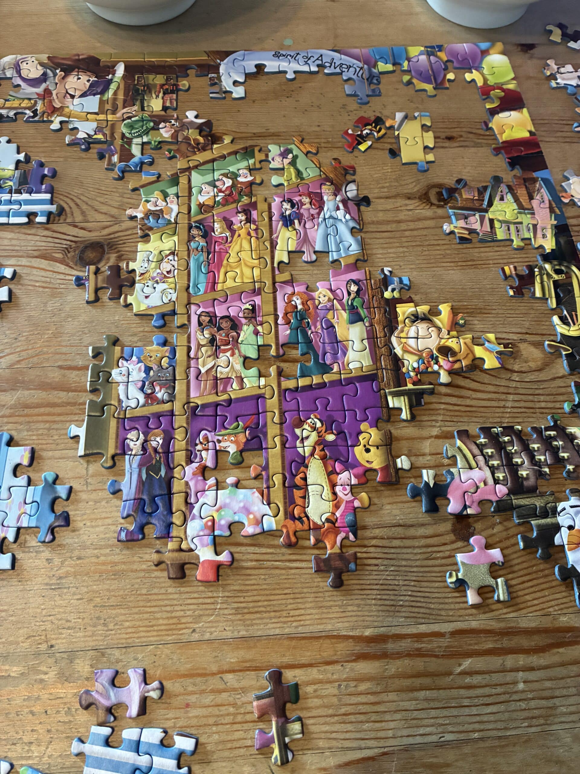 Danach wieder Puzzeln. Heute mit etwas Olympia TV Begleitung.