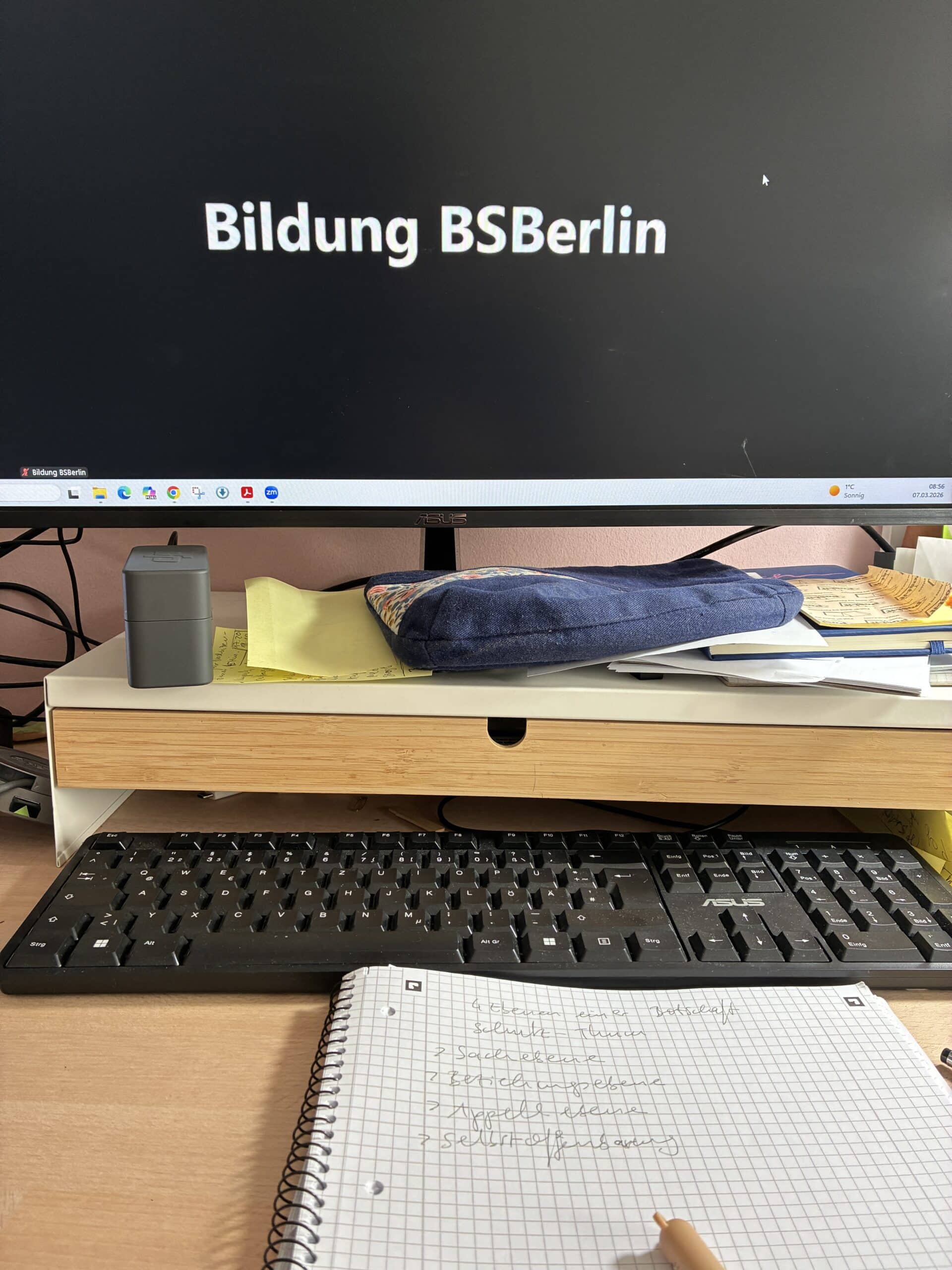 Der Vormittag steht im zeichen meiner Weiterbildung. Heute online.