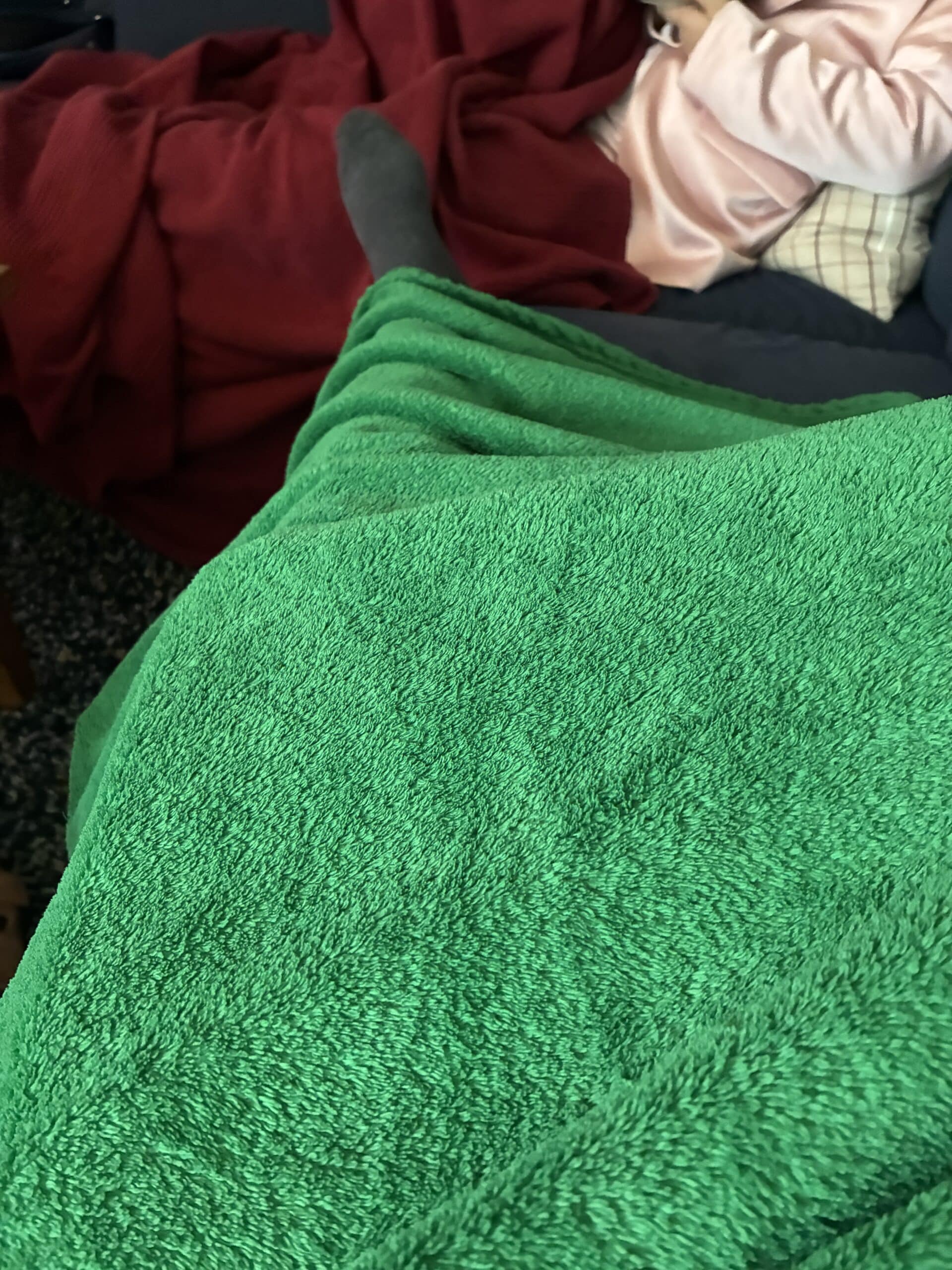 Da mein Bein entzündet ist, muss ich immer wieder ausruhen.