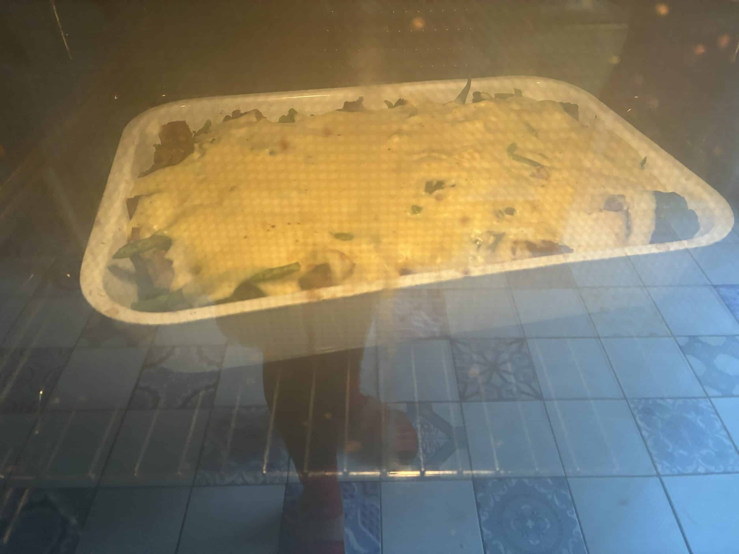 #11 Der Auflauf für das Abendbrot ist dann auch mal Ofen. Es gibt Nudeln mit Resten.
