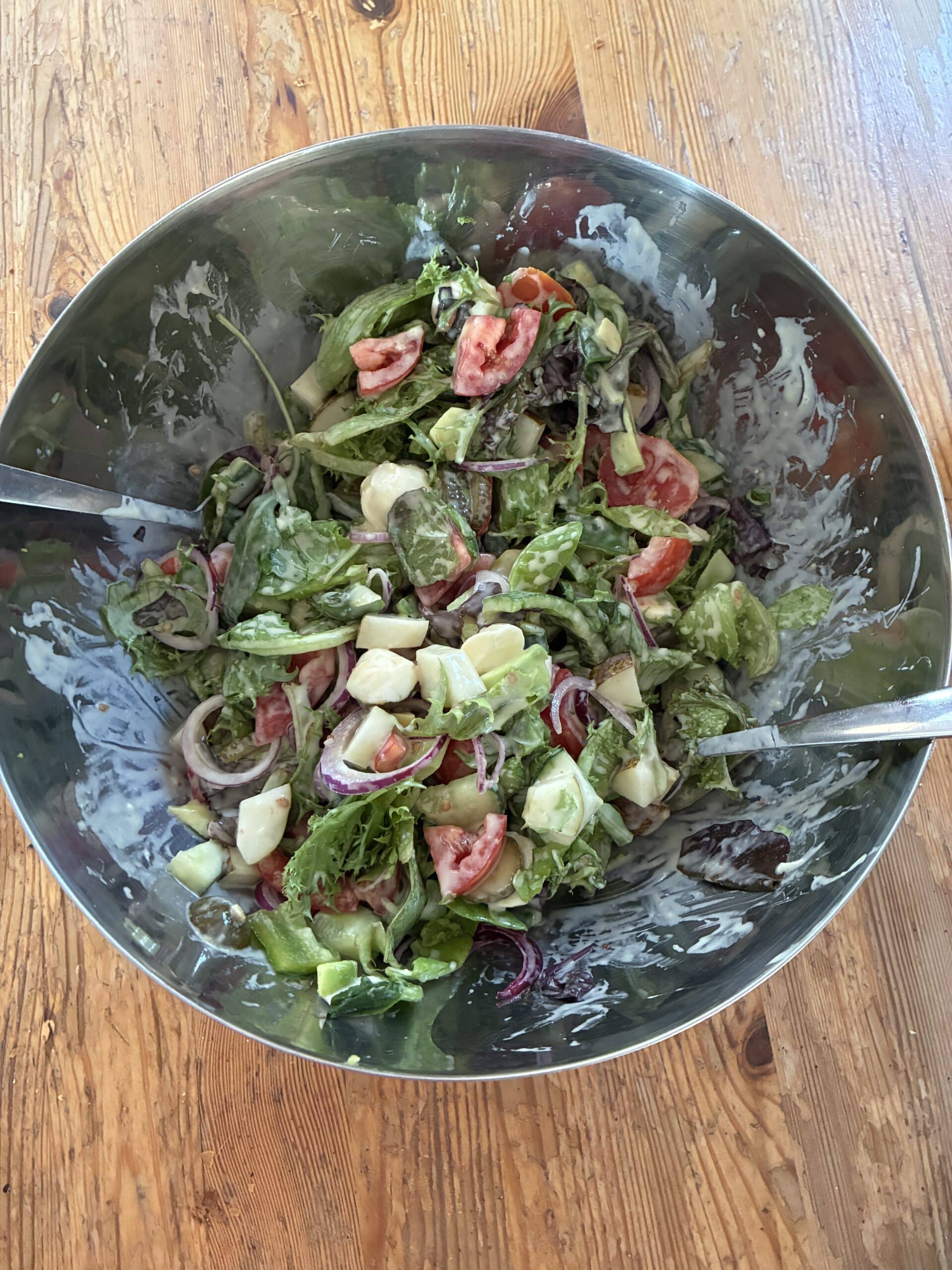 und dann Salat zum Abendbrot.