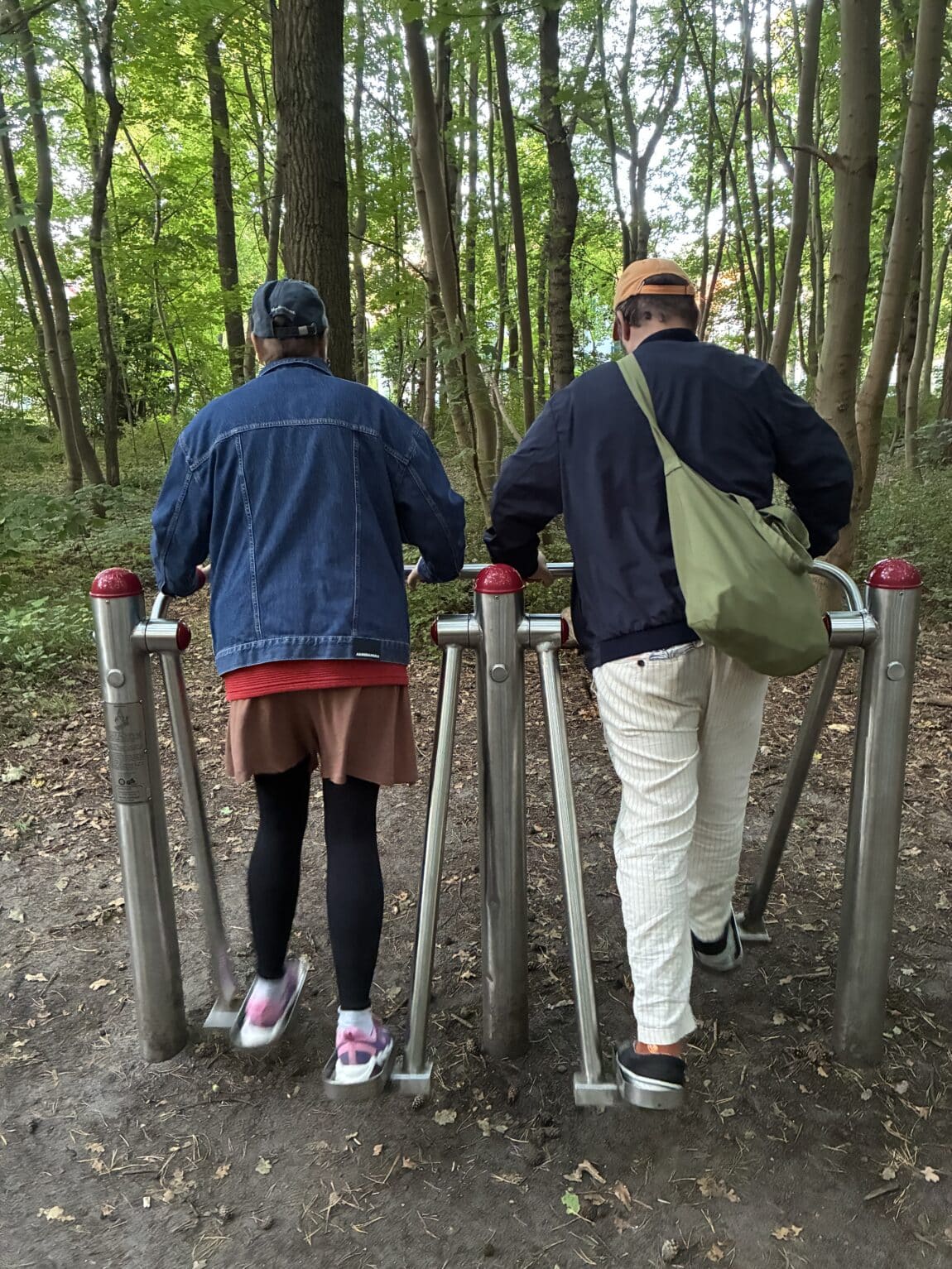 und bevor ich sie wieder abliefere noch auf den Trimm dich Pfad.